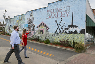 Greg Wilson from Carl Vinson Institute of Government Workforce Development group goes to Appling County for first PROPEL steering committee meeting and tour of town